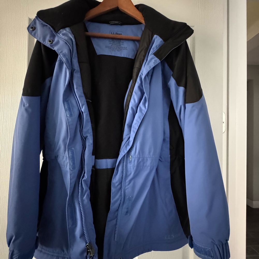 L.L. Bean Women's Blue and Black Ski Jacket size M Reg.